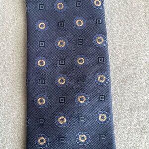 Joseph Abboud‎ Blue and Gold Geometric Tie